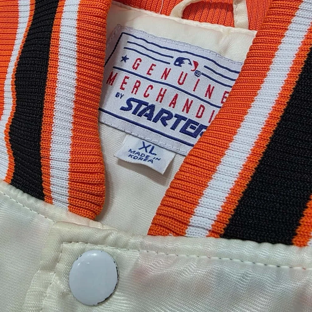 VINTAGE STARTER BALTIMORE ORIOLES JACKET WHITE SIZE XL